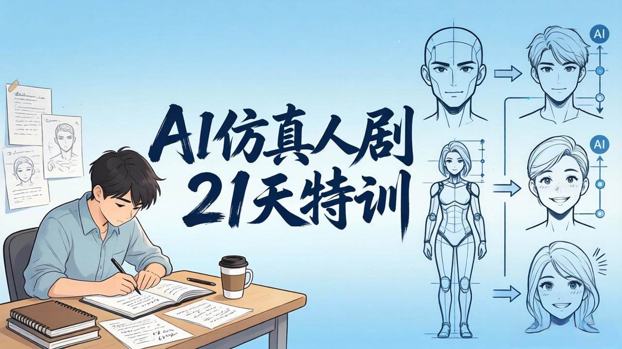 (4.18)AI仿真人剧21天特训-更新：从剧本到成片全流程实战，掌握角色一致性与变现方法