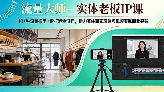 (4.4)流量大师—实体老板IP课：10+种流量模型+IP打造全流程，助力实体商家玩转短视频实现商业突破
