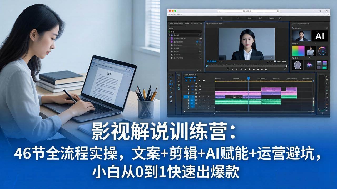 (4.17)影视解说特训营：46节全流程实操，文案+剪辑+AI赋能+运营避坑，小白从0到1快速出爆款